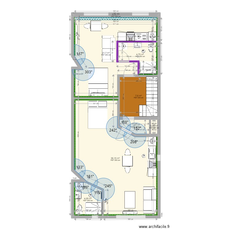 Arras - Appt n°4 & 5 - Etat futur. Plan de 0 pièce et 0 m2