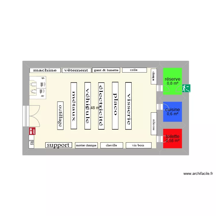 plan wurth. Plan de 4  et 17 m²