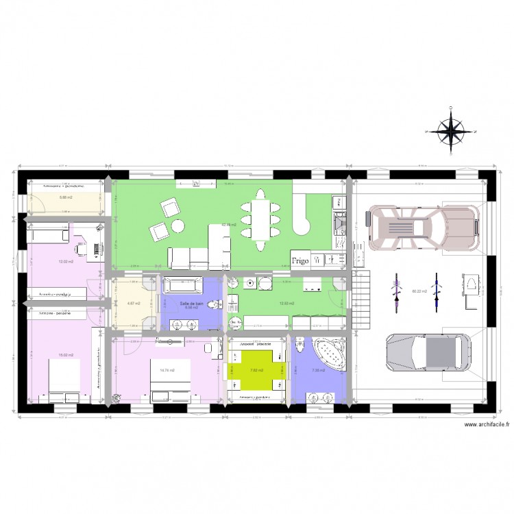 Maison 3 chambre dont une suite parentale. Plan de 0 pièce et 0 m2