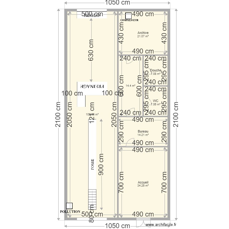 Exemple. Plan de 0 pièce et 0 m2