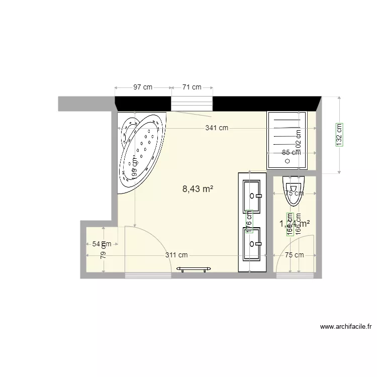 Sdb Marannes. Plan de Sdb Marannes. Plan de