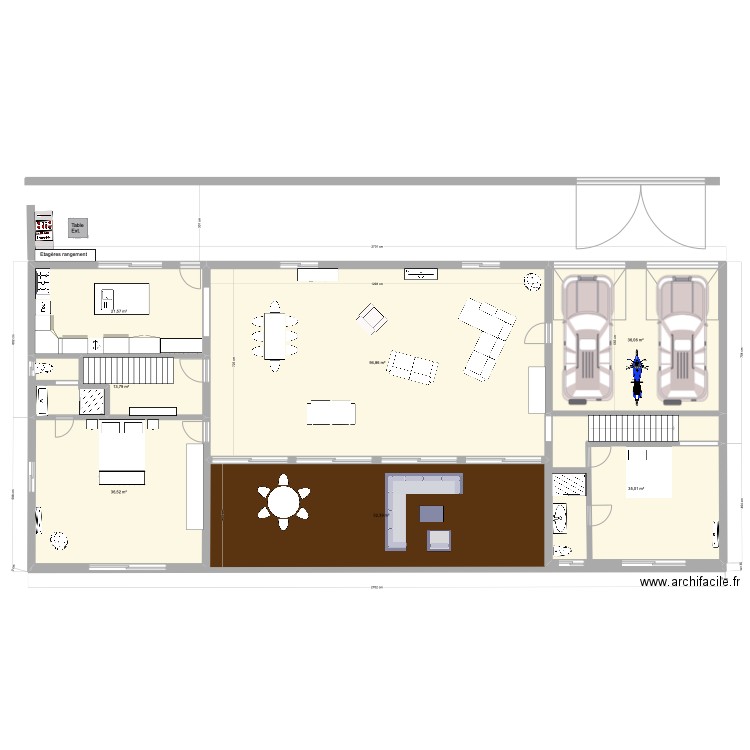 Diègo variante RDC. Plan de 7 pièces et 290 m2