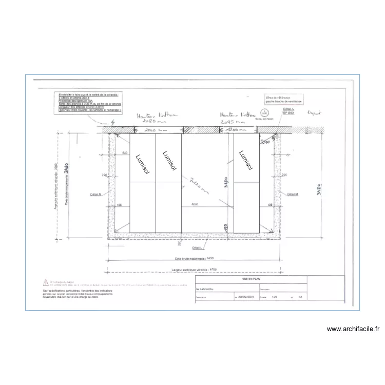 metre lebranchu. Plan de 