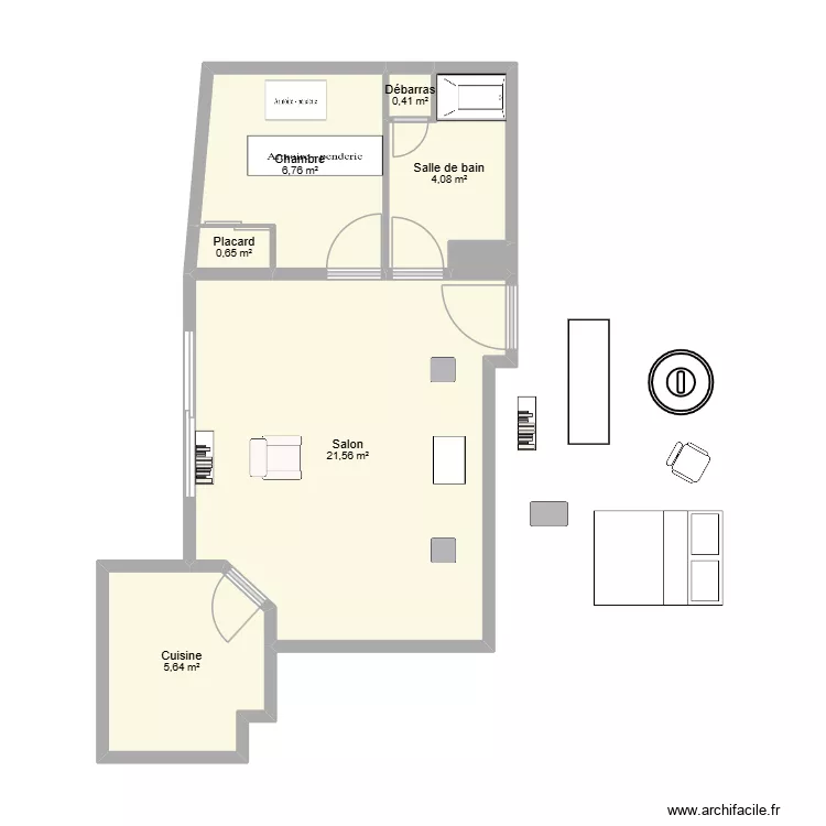 58A. Plan de 7 et 39 m² 58A. Plan de 7 et 39 m²