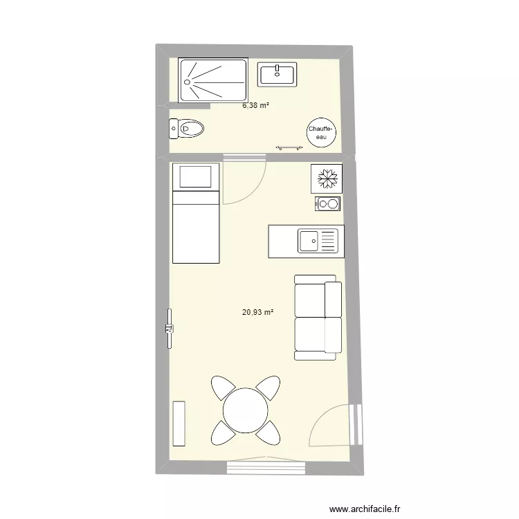 Studio 2 MODIF LARGEUR. Plan de Studio 2 MODIF LARGEUR. Plan de