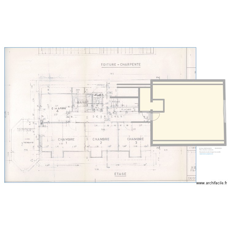 GISTELINCK Plan situation existante 29/09/23. Plan de 2 pièces et 219 m2