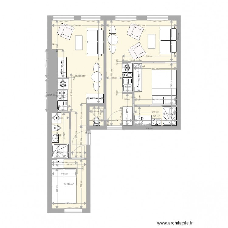 st denis 2 studios bis. Plan de 0 pièce et 0 m2