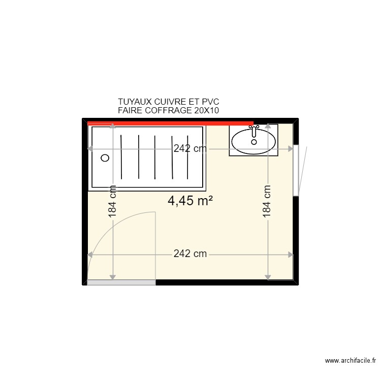 JOLY SABRINA . Plan de 1 pièce et 4 m2