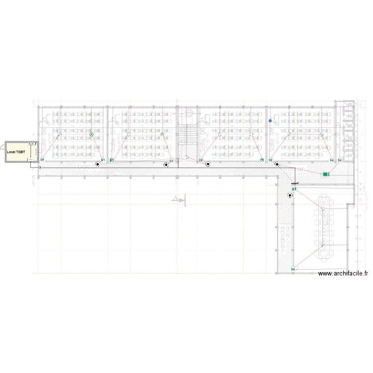 Eclairage de sécurité batiment SONARA Etage. Plan de 0 pièce et 0 m2
