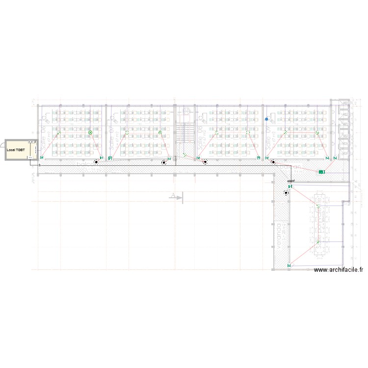 Eclairage de sécurité batiment SONARA Etage. Plan de 0 pièce et 0 m2