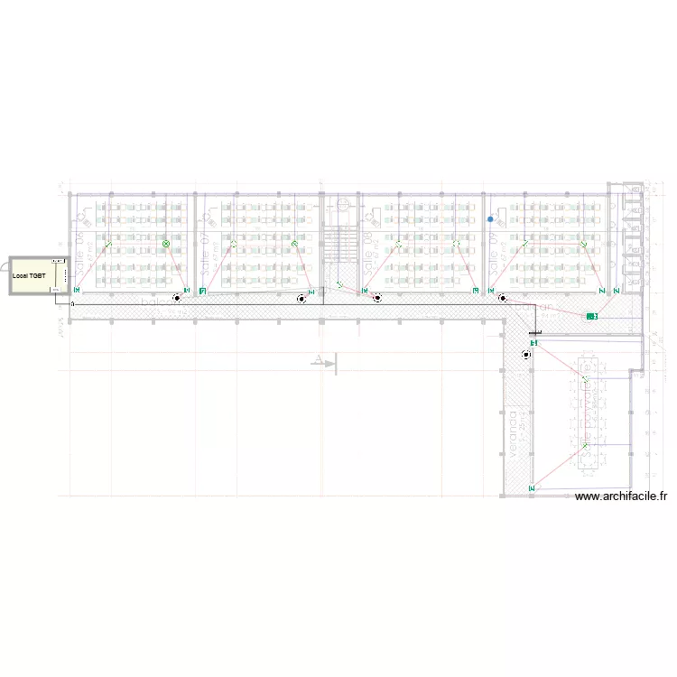 Eclairage de s&eacute;curit&eacute; batiment SONARA Etage. Plan de 0 pièce et 0 m2