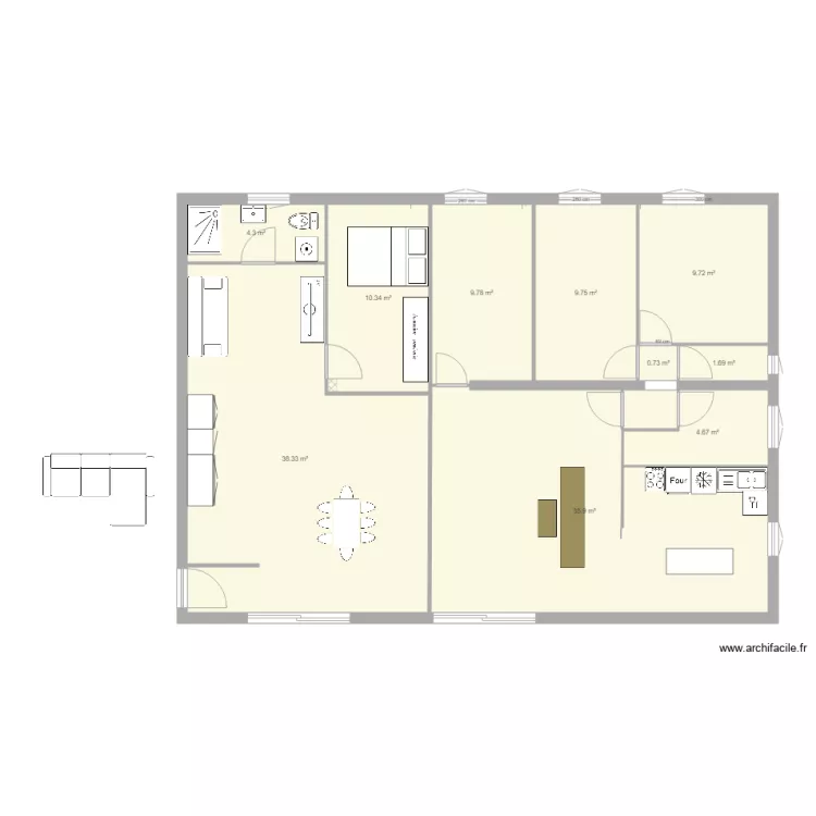 4 chambres presque bon2 aurelie4. Plan de 