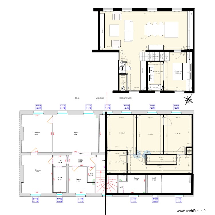 plan appartement MALAUB 3. Plan de 0 pièce et 0 m2