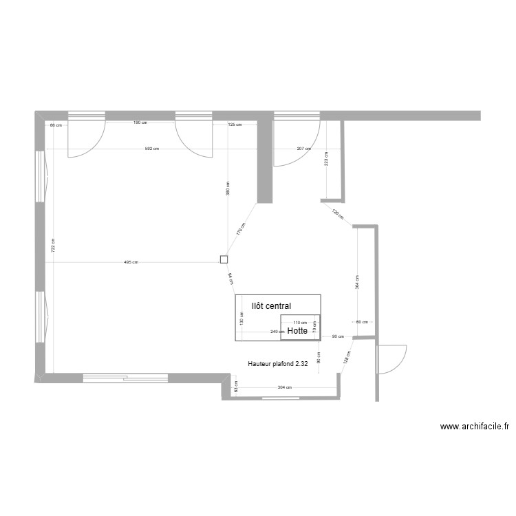 maison salle et cuisine. Plan de 0 pièce et 0 m2