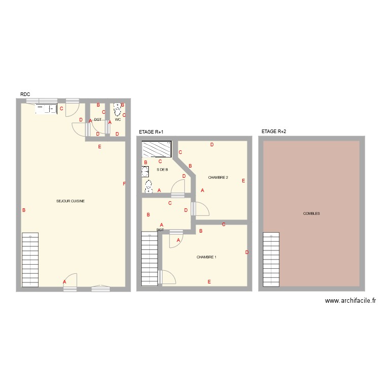 DEBLOIS. Plan de 0 pièce et 0 m2