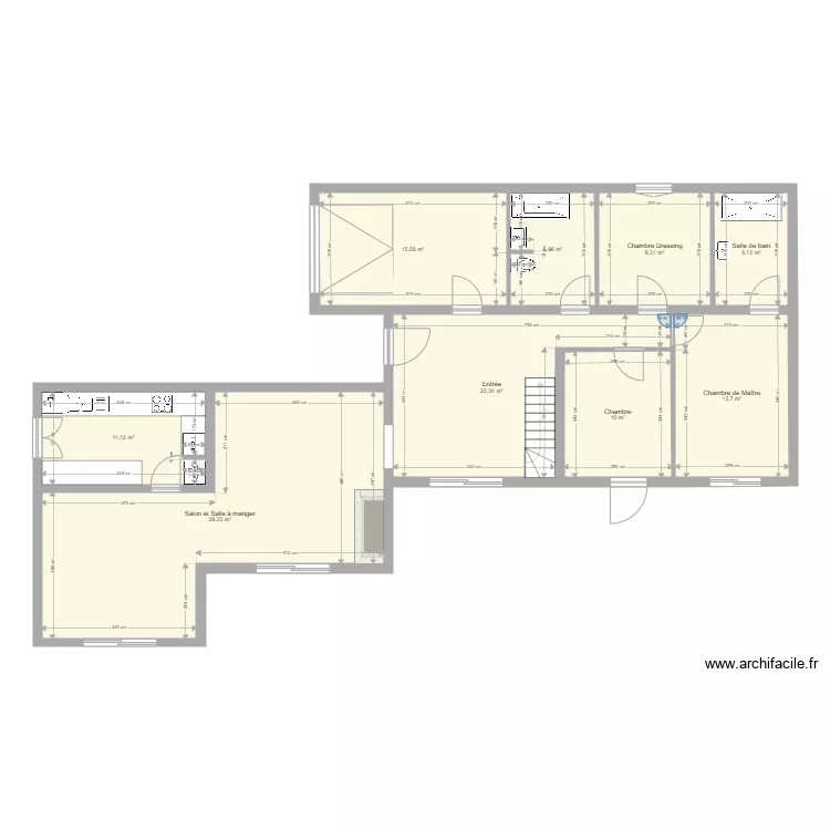 Villa CH Saint C&eacute;zaire sur Siagne Rez de chauss&eacute;e. Plan de 