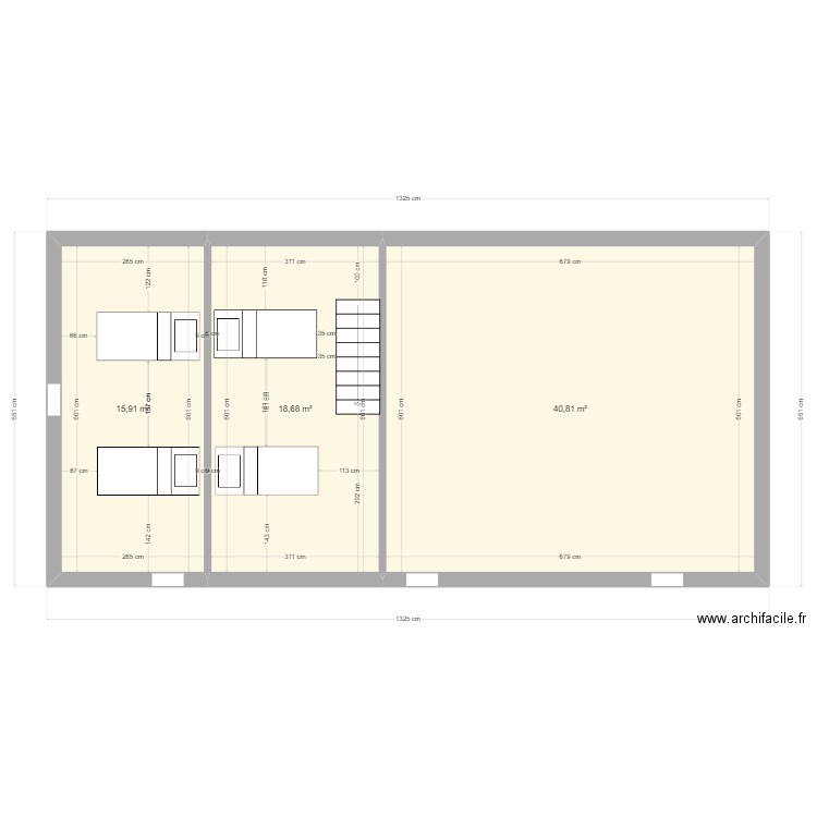 le merveillaud 1 er etage. Plan de 0 pièce et 0 m2
