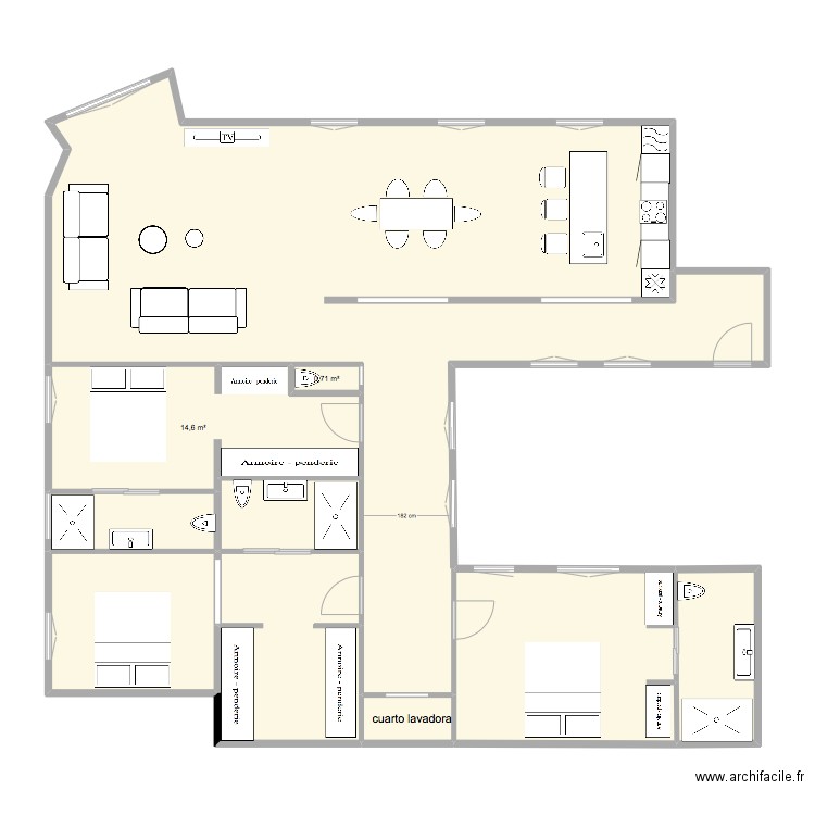 Ayala 62 3. Plan de 10 pièces et 147 m2