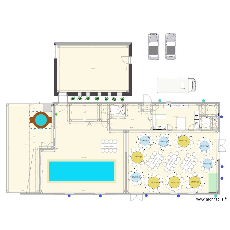 QUATRE PLUMES PLAN DE TABLE. Plan de 0 pièce et 0 m2