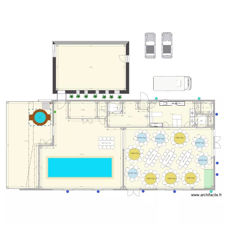 QUATRE PLUMES PLAN DE TABLE. Plan de 