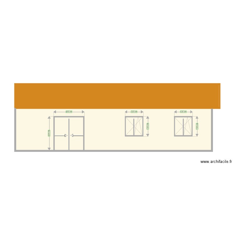 plan de façade Nord Hourtin. Plan de 0 pièce et 0 m2