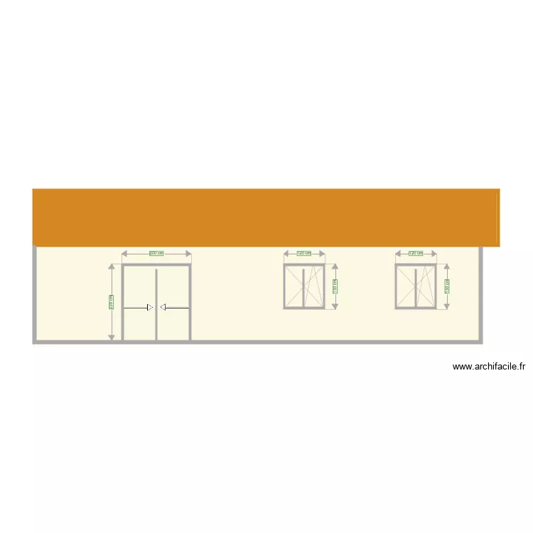 plan de fa&ccedil;ade Nord Hourtin. Plan de 