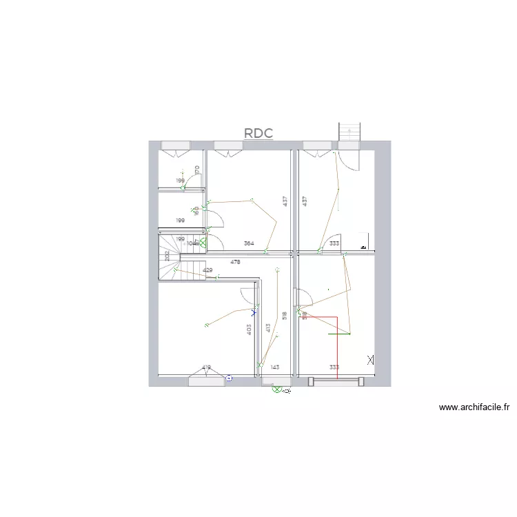 Maison RDc. Plan de Maison RDc. Plan de