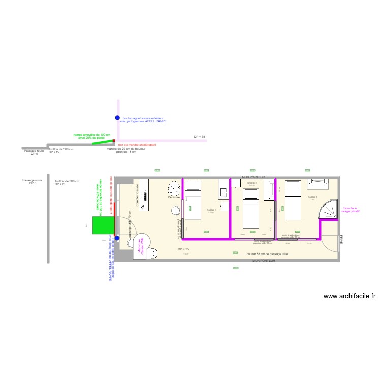 BACKSTAGE OF BEAUTY APRES TRAVAUX MODIFIE. Plan de 0 pièce et 0 m2