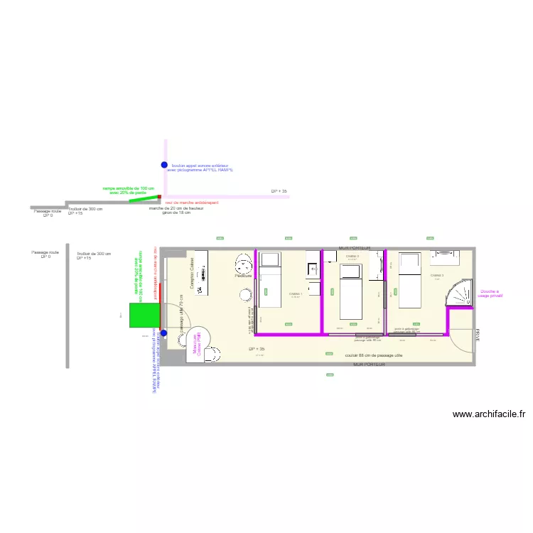 BACKSTAGE OF BEAUTY APRES TRAVAUX MODIFIE. Plan de BACKSTAGE OF BEAUTY APRES TRAVAUX MODIFIE. Plan de