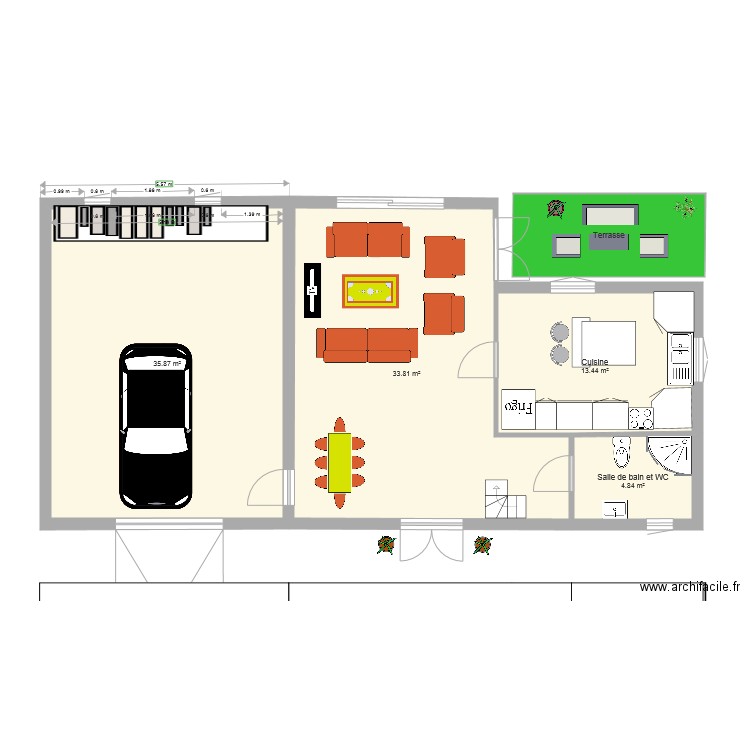 maison. Plan de 0 pièce et 0 m2