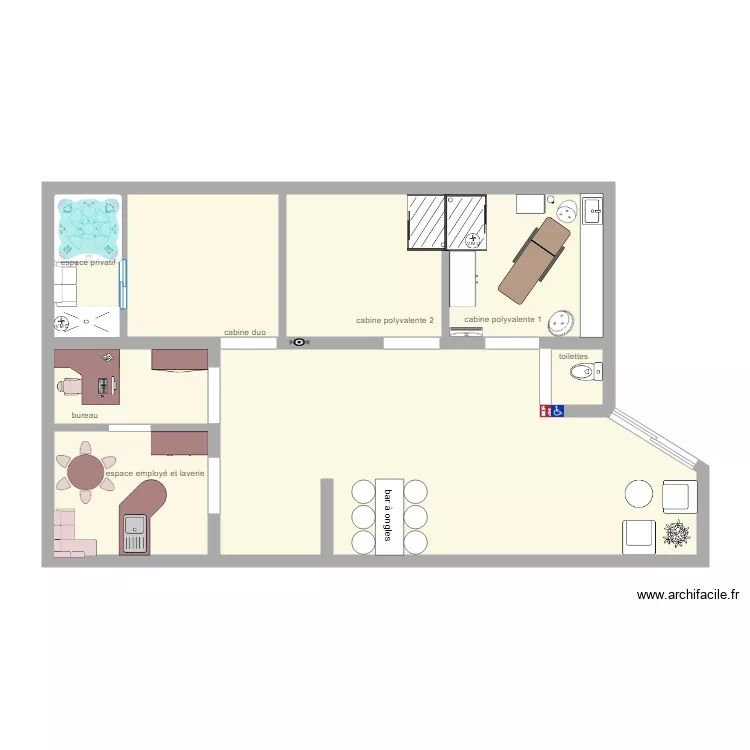 centre de bien &ecirc;tre. Plan de 