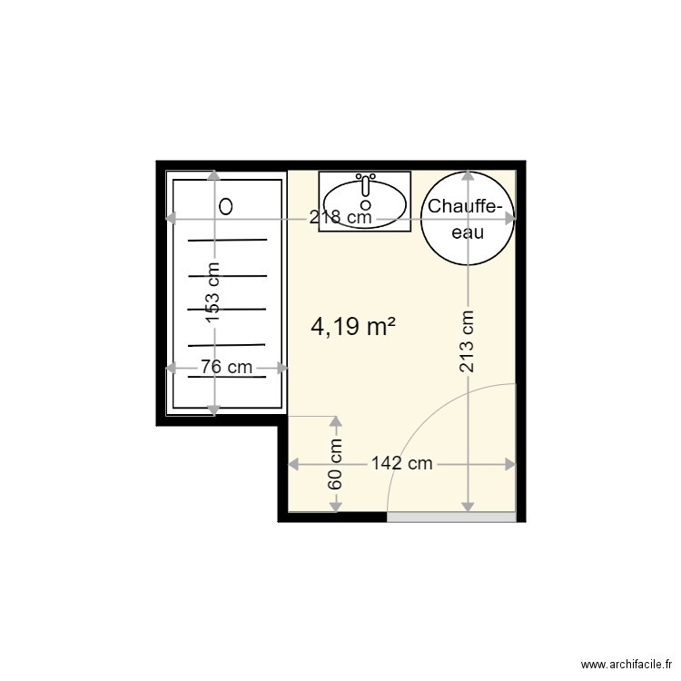 CATEL JEAN PIERRE . Plan de 1 pièce et 4 m2