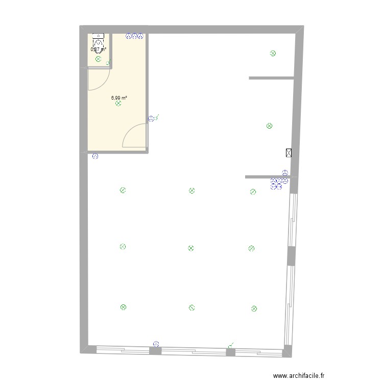 AMOS. Plan de 2 pièces et 8 m2