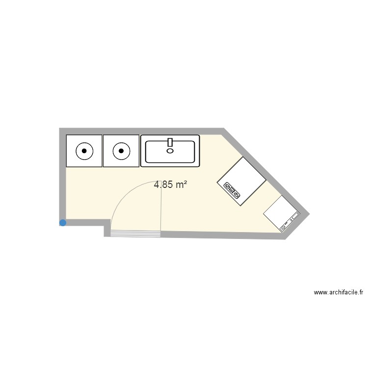 buanderie. Plan de 0 pièce et 0 m2