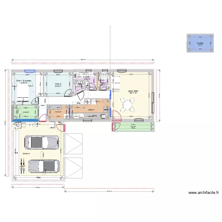 plan ok garage et maison longueur bureau dans chambre. Plan de 