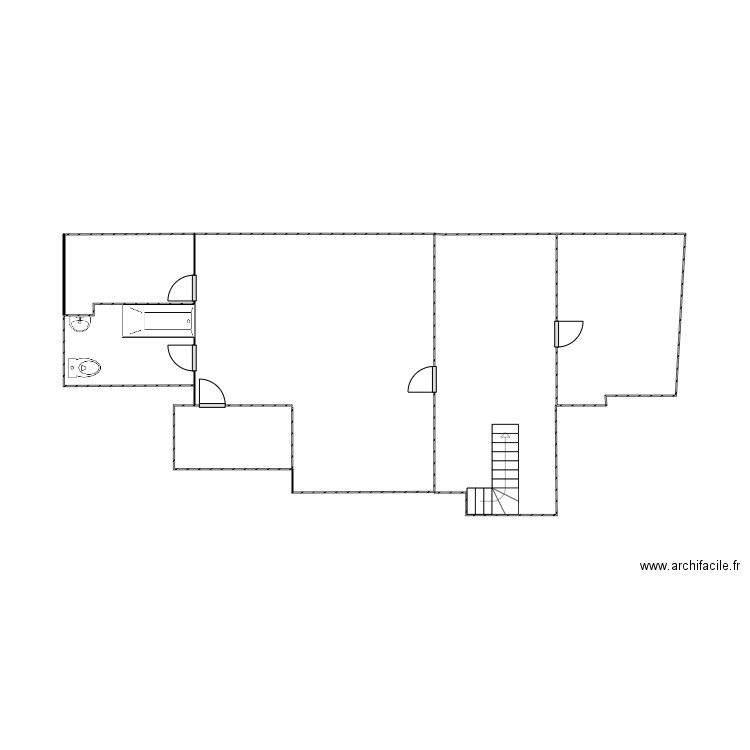 12 C4 étage. Plan de 3 pièces et 19 m2