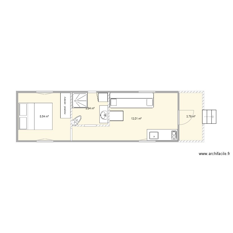 Roulotte 1100 300. Plan de 0 pièce et 0 m2