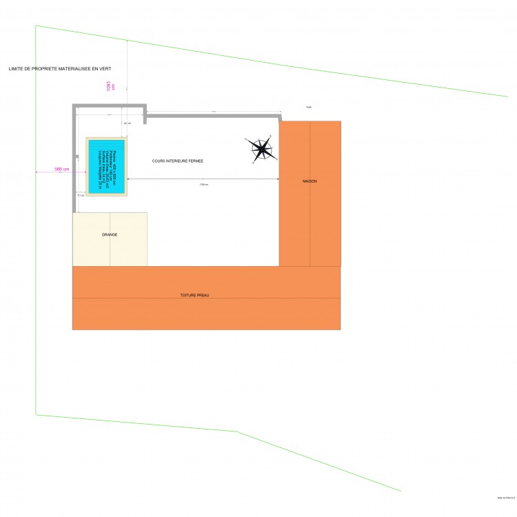 PLAN PROJET PISCINE PLAN DE MASSE DP2 V1. Plan de 0 pièce et 0 m2