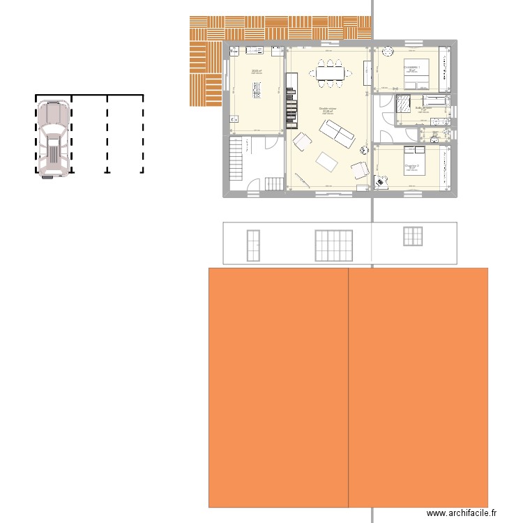 maison terrain 5000 m2. Plan de 6 pièces et 110 m2