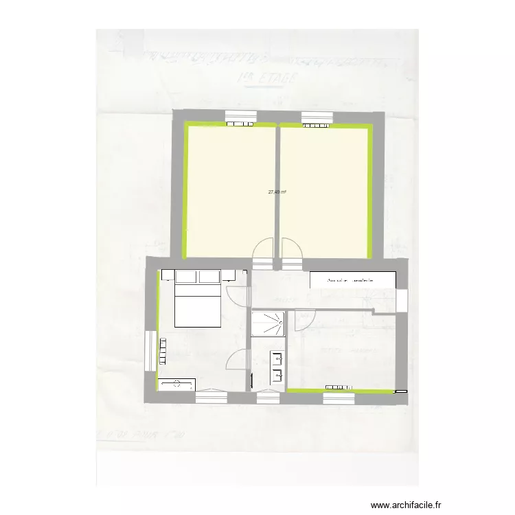 martinerie plan etage. Plan de 
