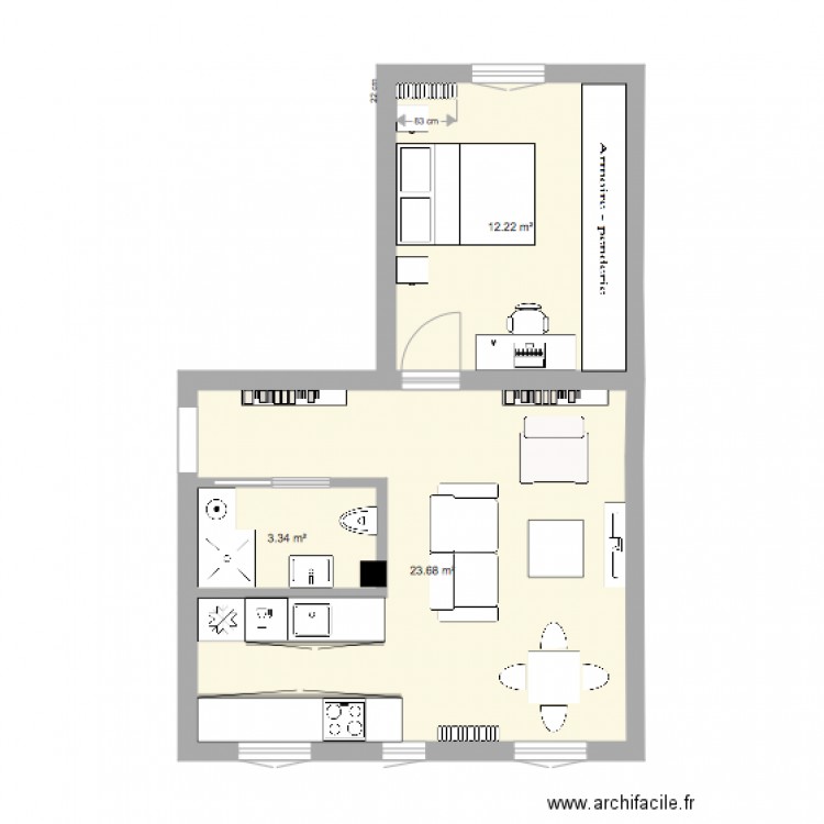 Appartement Clichy MAMAN 2. Plan de 0 pièce et 0 m2