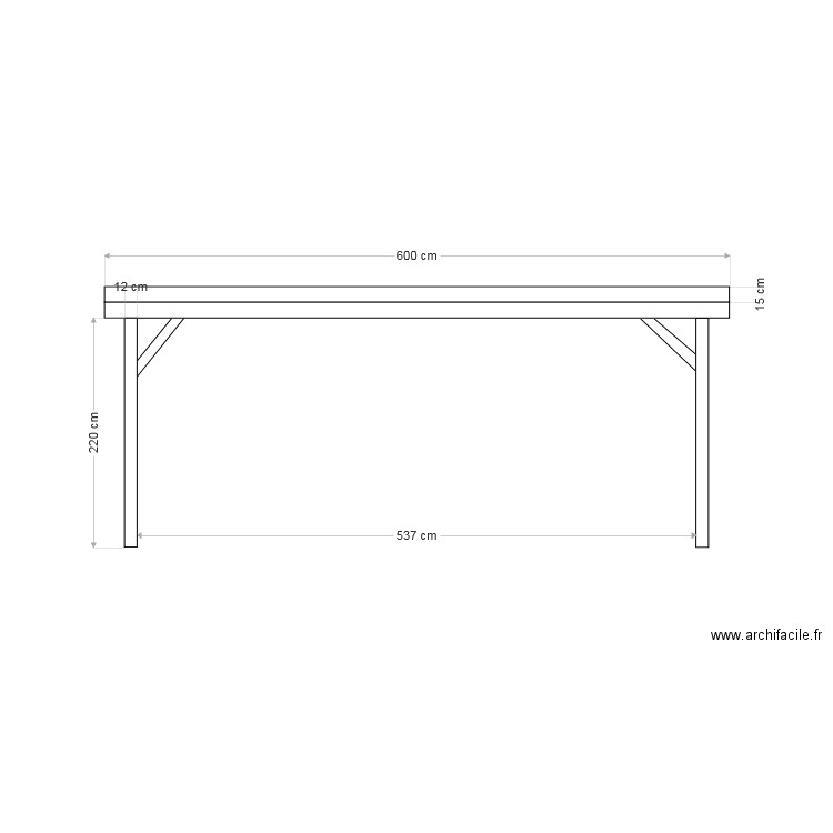 vue de face. Plan de 0 pièce et 0 m2