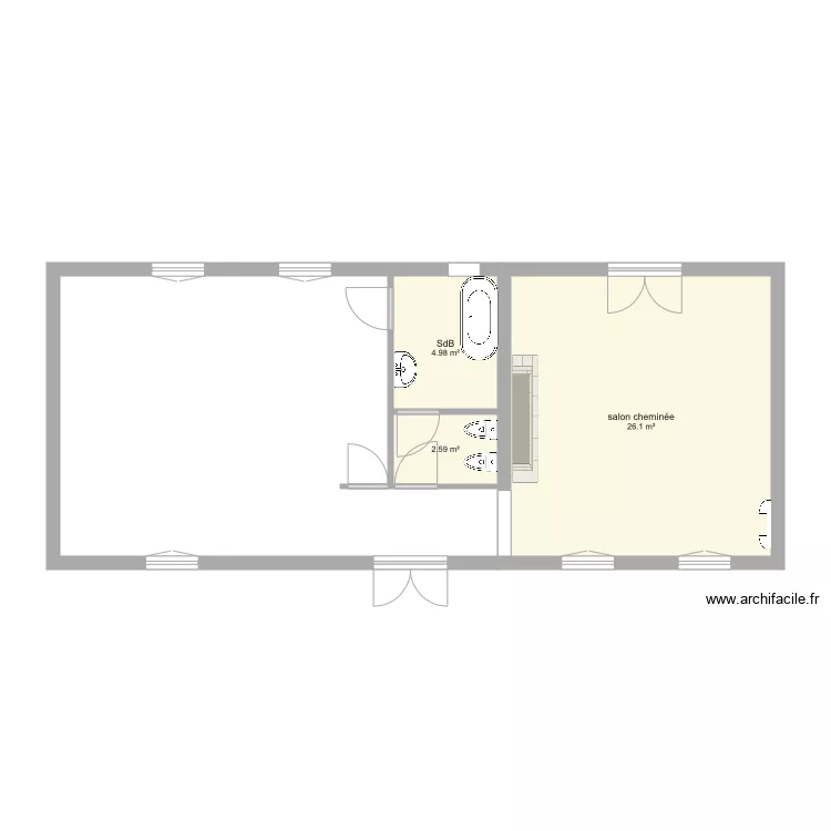 corps Long&egrave;re new project. Plan de 