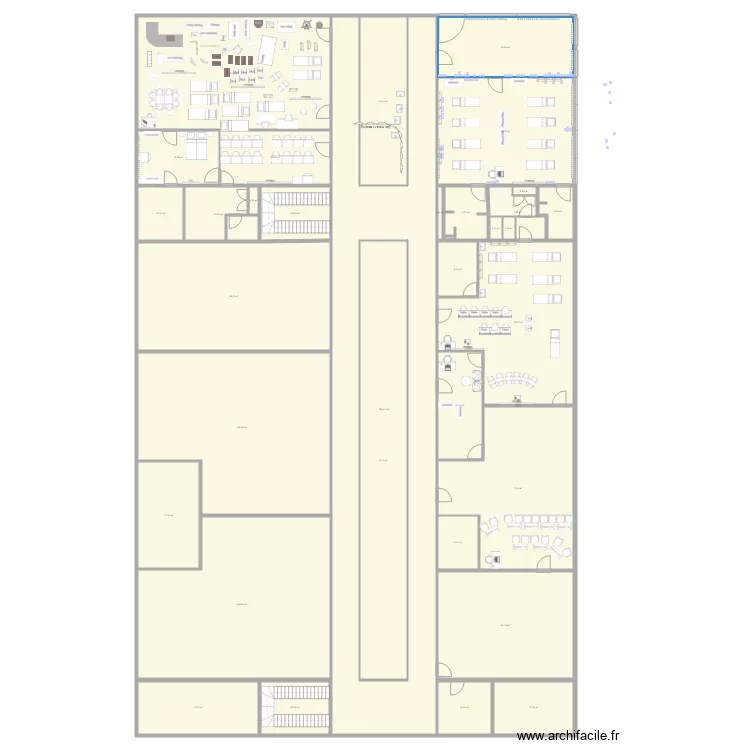 Lyc&eacute;e. Plan de 95  et 2933 m²