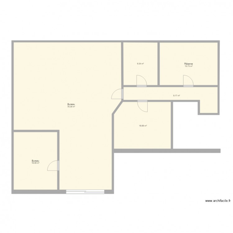 bureau secotr. Plan de 0 pièce et 0 m2