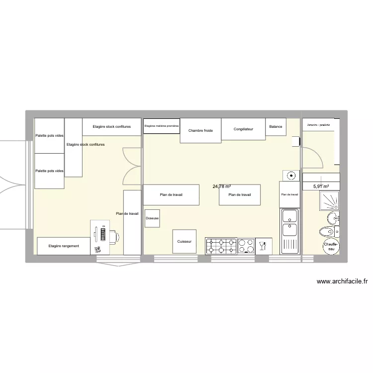 LABO BAYONNE. Plan de 3  et 48 m²