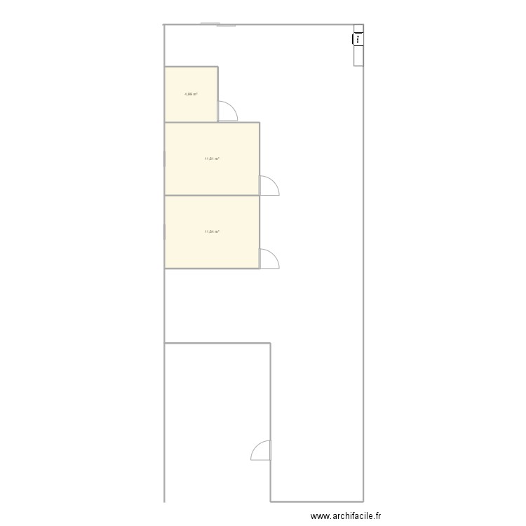Ban Bkk. Plan de 3 pièces et 28 m2