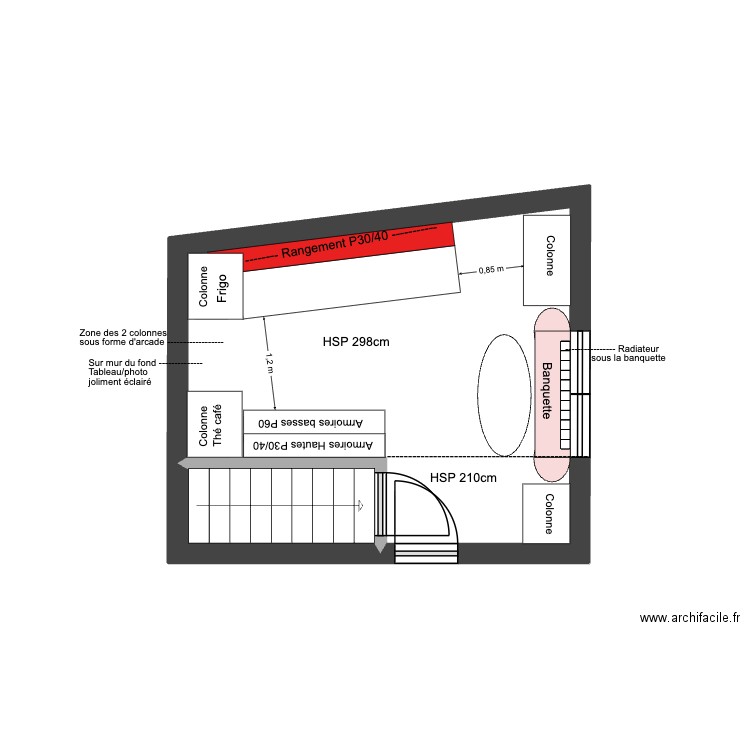 Capucines 20 existant V9. Plan de 2 pièces et 19 m2