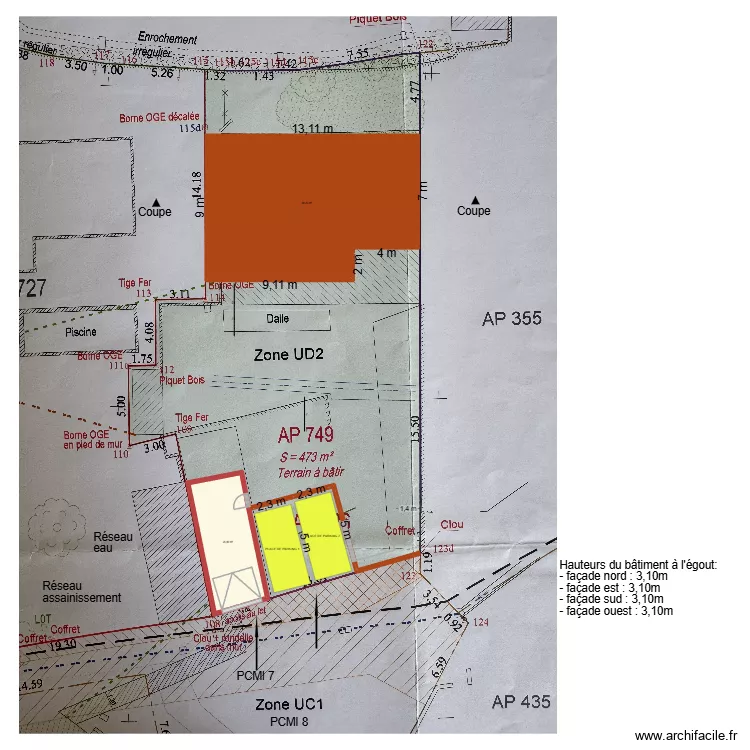 Permis de construire Garage V Final. Plan de 2 et 124 m² Permis de construire Garage V Final. Plan de 2 et 124 m²