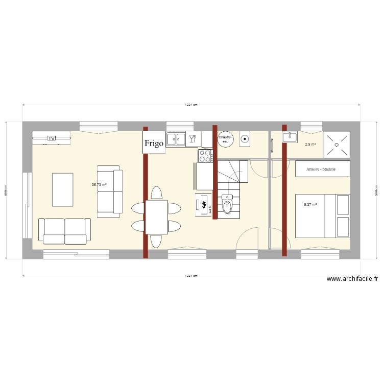 meuble houdetot 3. Plan de 0 pièce et 0 m2